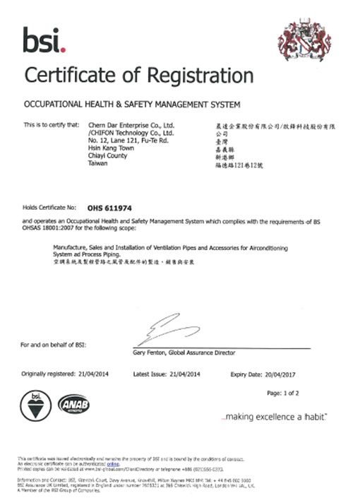 OHSAS Certification-CRD 1